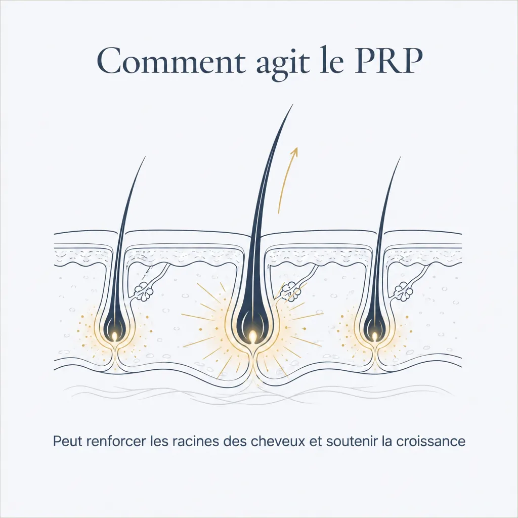 Comment agit le PRP : il peut renforcer les racines des cheveux et soutenir la croissance